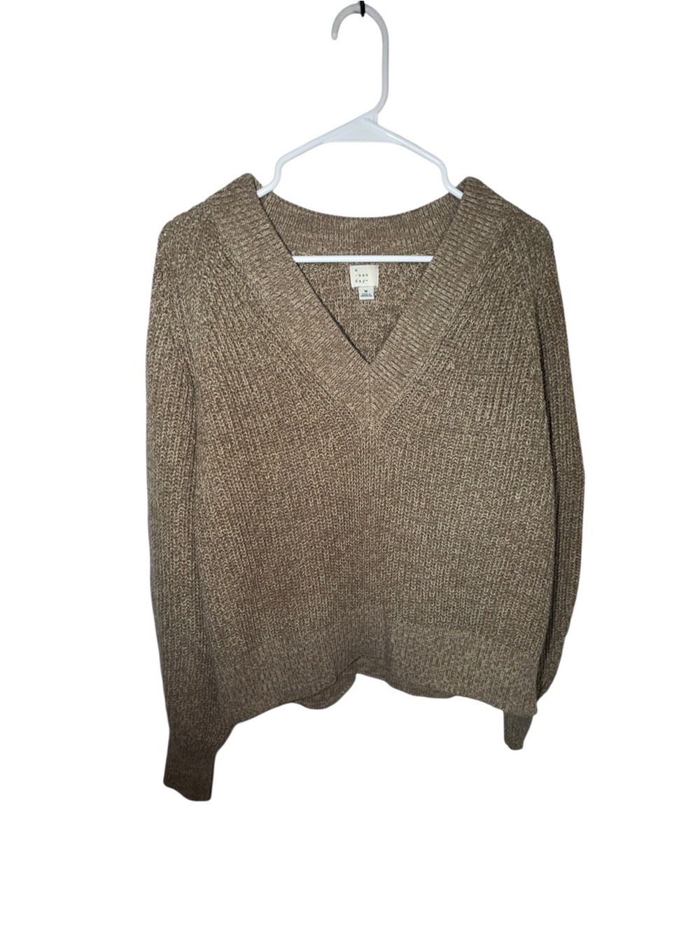 a new day Women's V-Neck Sweater in Taupe Brown